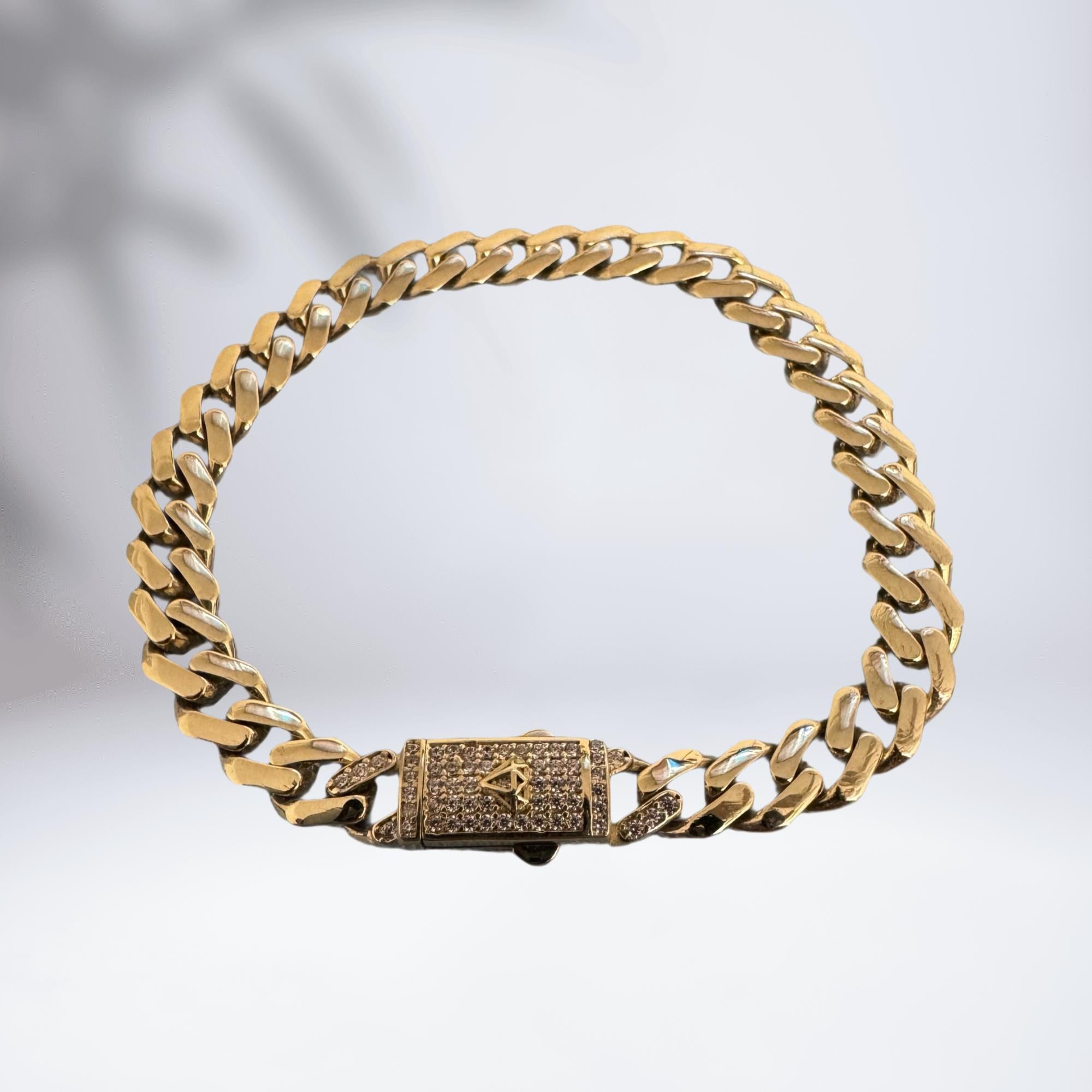 Pulsera  Monaco Oro Italiano 10k