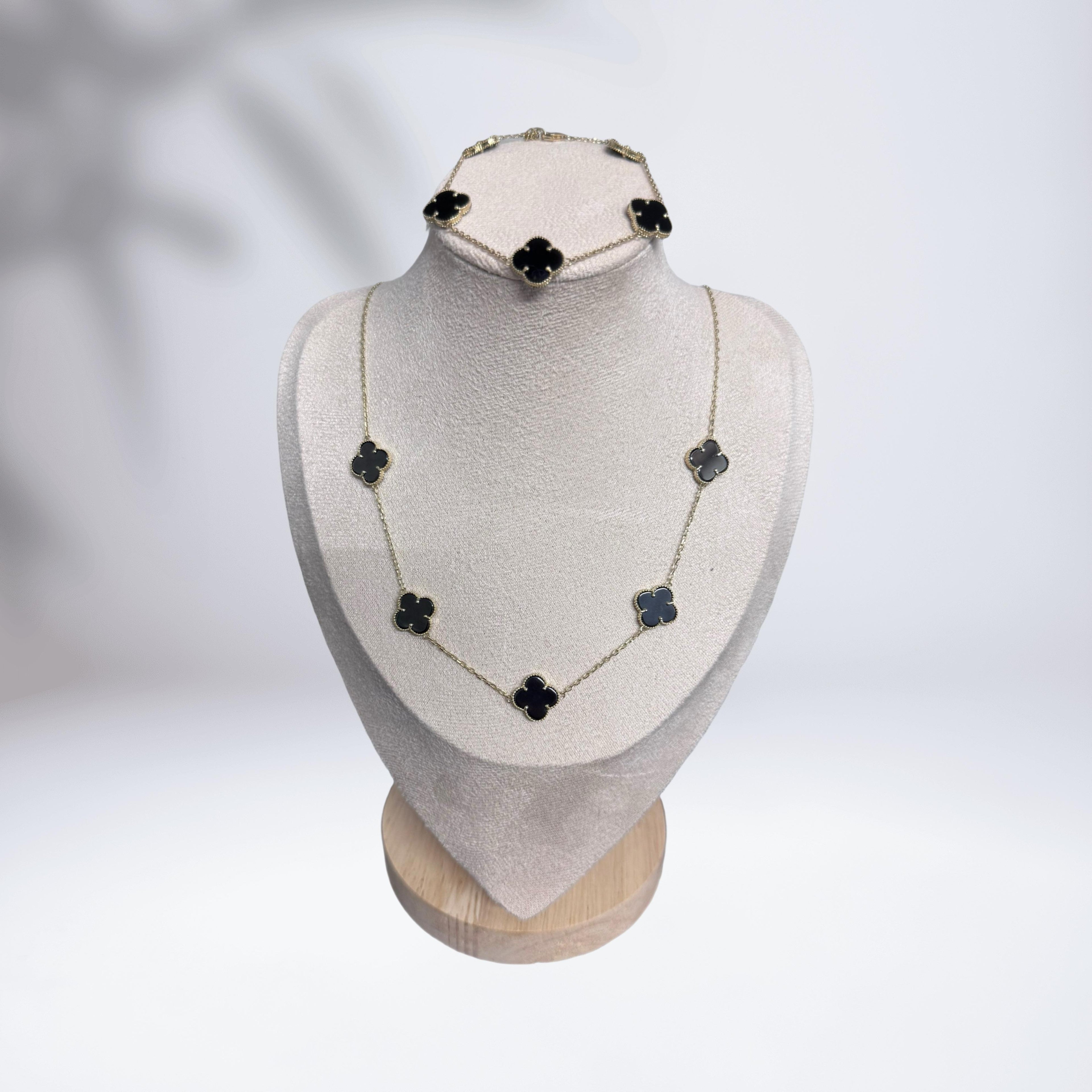 Set de cadena y pulsera Oro Italiano 10k